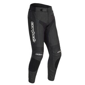 Cortech Leather Apex 2.0 Pants Motorcycle Men 2XL Black Knees Pads Biker Stretch